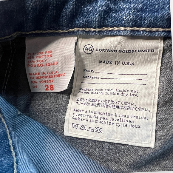 AG Adriano Goldshmied Stilt Crop Jeans Size 28 - Picture 11 of 11